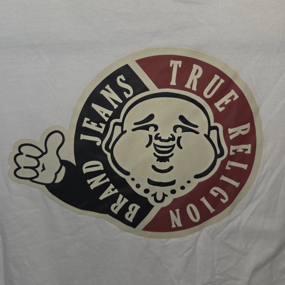NWOT True Religion Men’s White Logo Graphic T-Shirt, SIZE L